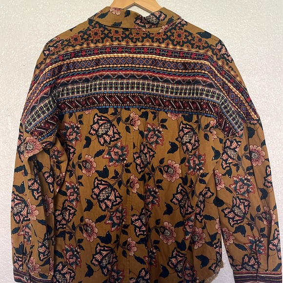 Zara Multi Color Floral Embroidered Mesh Ethnic Jacket Size S Oversized. - Picture 4 of 6